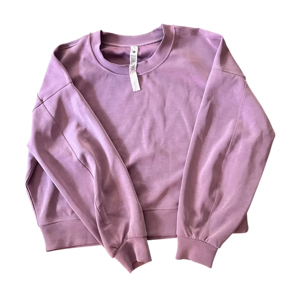 Lululemon Softstreme Perfectly Oversized Cropped Crew, sz 10 - Picture 2 of 4